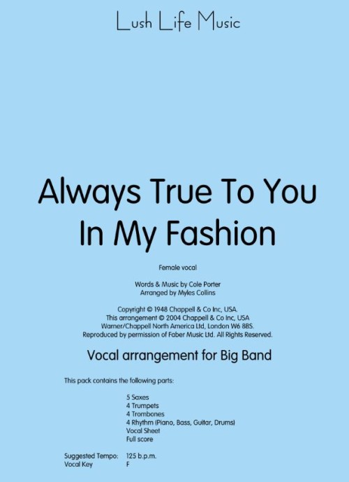 ALWAYS TRUE TO YOU IN MY FASHION (Vocal)